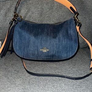 Coach Denim Sutton Crossbody (Never carried)